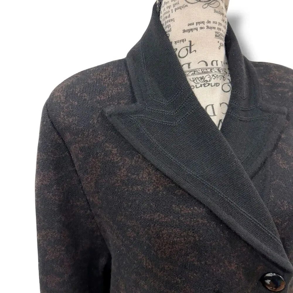 Vintage Sonia Rykiel Size L (40) Wool + Angora Cardigan Coatigan - Made in Italy